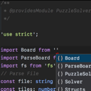 @providesModule Intellisense